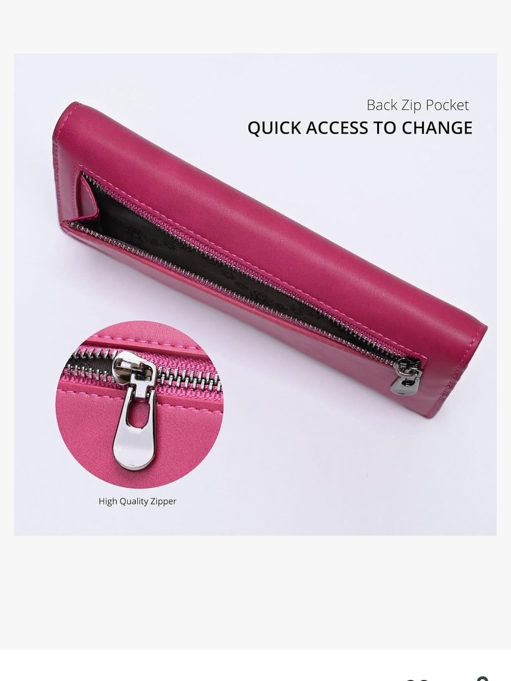 Slim RFID blocking Wallet in Raspberry Pink - Picture 4 of 16